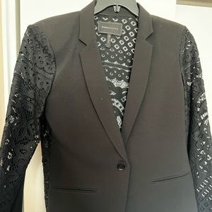 BCBG black lace blazer size L
